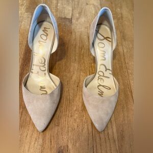Sam Edelman Women's Beige Suede Heels
